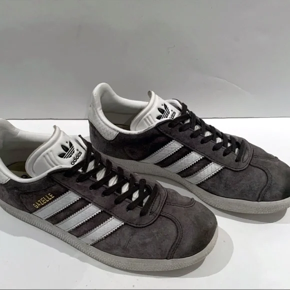 Adidas Gazelle Gray Sneakers - Picture 1 of 7